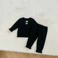 thumbnail image 2 of ZZwxWA Children's Solid Color Casual Top Style Comfortable Pants Home Wear Two-piece Set Newborn Boy Clothes, 2 of 3