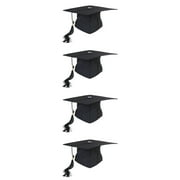 4 Pack Mens Gifts Grad Hat Photo Adjustable Graduation Black Cap Child Man