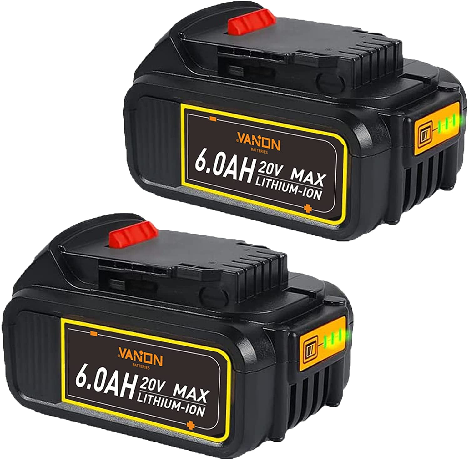 2Packs For 20V 20 Volt Max XR 2.0AH Lithium-Ion Battery DCB201 DCB203 DCB204 NEW 