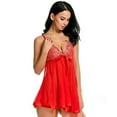 thumbnail image 6 of BONIXOOM Sexy Dresses for Women Date Night Multi-theme Party Deep V-Neck Raglan Short Sleeve Lace Set Solid Red Dresses, 6 of 9