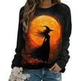 thumbnail image 5 of Xdegoge Halloween Shirt Plus Size Women Sanderson Sisters Printed Sweatshirt Witch Graphic Raglan Long Sleeve Oversized Crewneck Tops Season Festival T-Shirt 2025 Fall Funny Gifts Xl-5Xl, 5 of 5