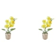 thumbnail image 2 of Kearding Simulación de flores artificiales, colorido, decorativo, para el hogar, Hotel, dormitorio, oficina, fiesta, jarrón falso para Amarillo 2Conjunto, 2 of 6