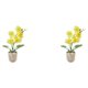 thumbnail image 4 of Flor artificial de tela Inteprter ABS Vivid Realista Reemplazo decorativo Hogar Hotel Oficina Florero para macetas falso Amarillo 2Conjunto, 4 of 6