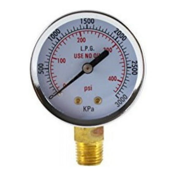 High Pressure Gauge for Propane Regulator 0-400 psi - 2 inches