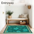 thumbnail image 3 of ODIKA 4'x6' Machine Washable Non-Slip Area Rug, Tropical Scallop Edged High Traffic Rug, Beige, 581417, 3 of 5