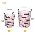 thumbnail image 3 of Daiia pink fish hearts Pattern Round Laundry Basket with Handles Thickened Waterproof Circular hamper,Dirty Clothes Storage Basket for Bedroom,Bathroom,College Dorm-Medium, 3 of 6