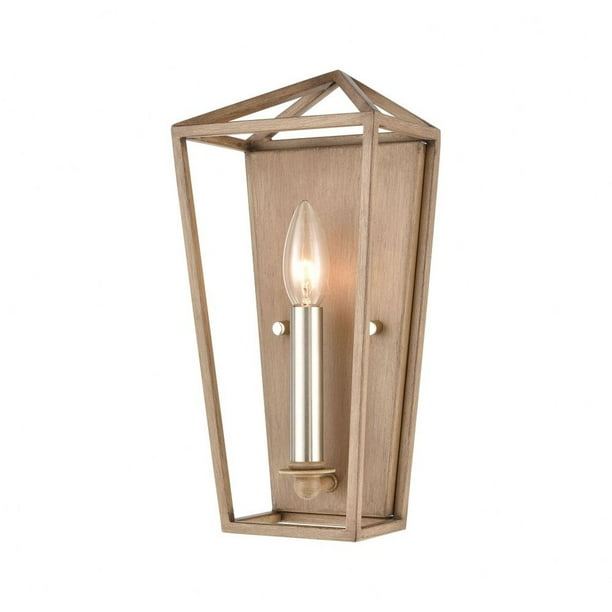 Modern Farmhouse Candelabra Wall Sconce In Light Wood Satin Nickel Finish Made Of Steel 6x13 Com - Modern Farmhouse Candle Wall Sconces Modern Farmhouse Candelabra Wall Sconce In Light Wood Satin Nickel Finish Made Of Steel 6x13 Com - Modern Farmhouse Candle Wall Sconces
