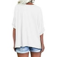 thumbnail image 2 of Sherrylily Women V Neck Oversized T Shirts Summer Short Sleeve Plus Size Casual Tops Tee, 2 of 6