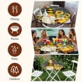 thumbnail image 7 of Yellow Sunflower Round Tablecloth, Fitted Table Cover with Elastic for 55"-60" Round Tables, Farmhouse Vintage Bees Gnomes Table Cloth Outdoor Indoor Dinning Party Waterproof Tablecloths, 7 of 7