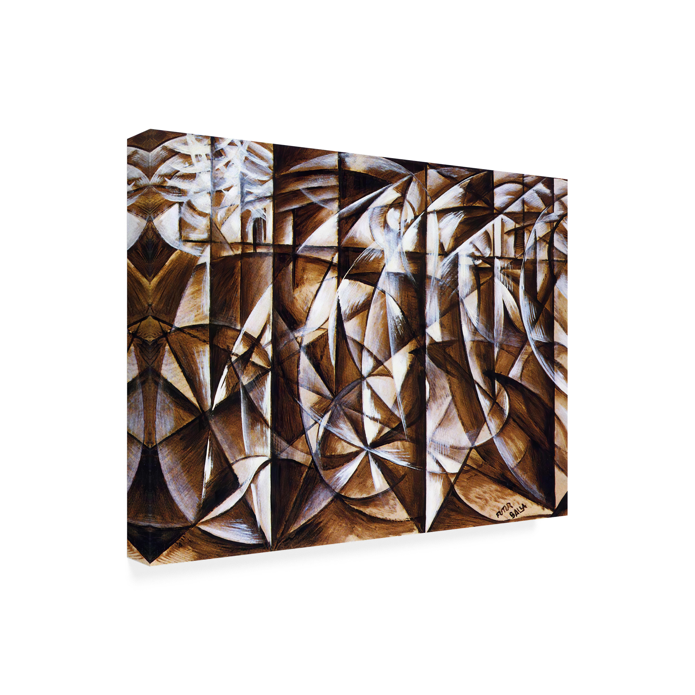 Canvas Wall Art - Vintage Lavoie 'Velocity Of Cars And Light by Giacomo Balla 1913' Wall Art for Living Room, Bedroom, or Office DÃ©cor by Trademark Fine Art - 32 x 24 Inches