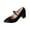 Black, variant on Women's Fashionable And Casual Summer Style Solid Color Round Toe Comfortable High Heels Pink Size 5.5