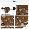 thumbnail image 5 of Coffee Theme Tier Curtains, Funny Brown Vintage Beans Latte Tea Cup Light Filtering Kitchen Curtains, 2Pcs Rod Pocket Half Window Treatments Panels for Sink Cafe Cabinet Camper 27.5x36 Inches, 5 of 9