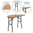 thumbnail image 4 of Flash Furniture Furman 4' Half-Round All-Occasion Wood Folding Event Table, Natural/Black, 4 of 12