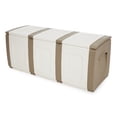 thumbnail image 1 of Homeplast Coffre de Rangement Extérieur en Plastique Résine pour Coussins de Patio, Beige/blanc, 1 of 9