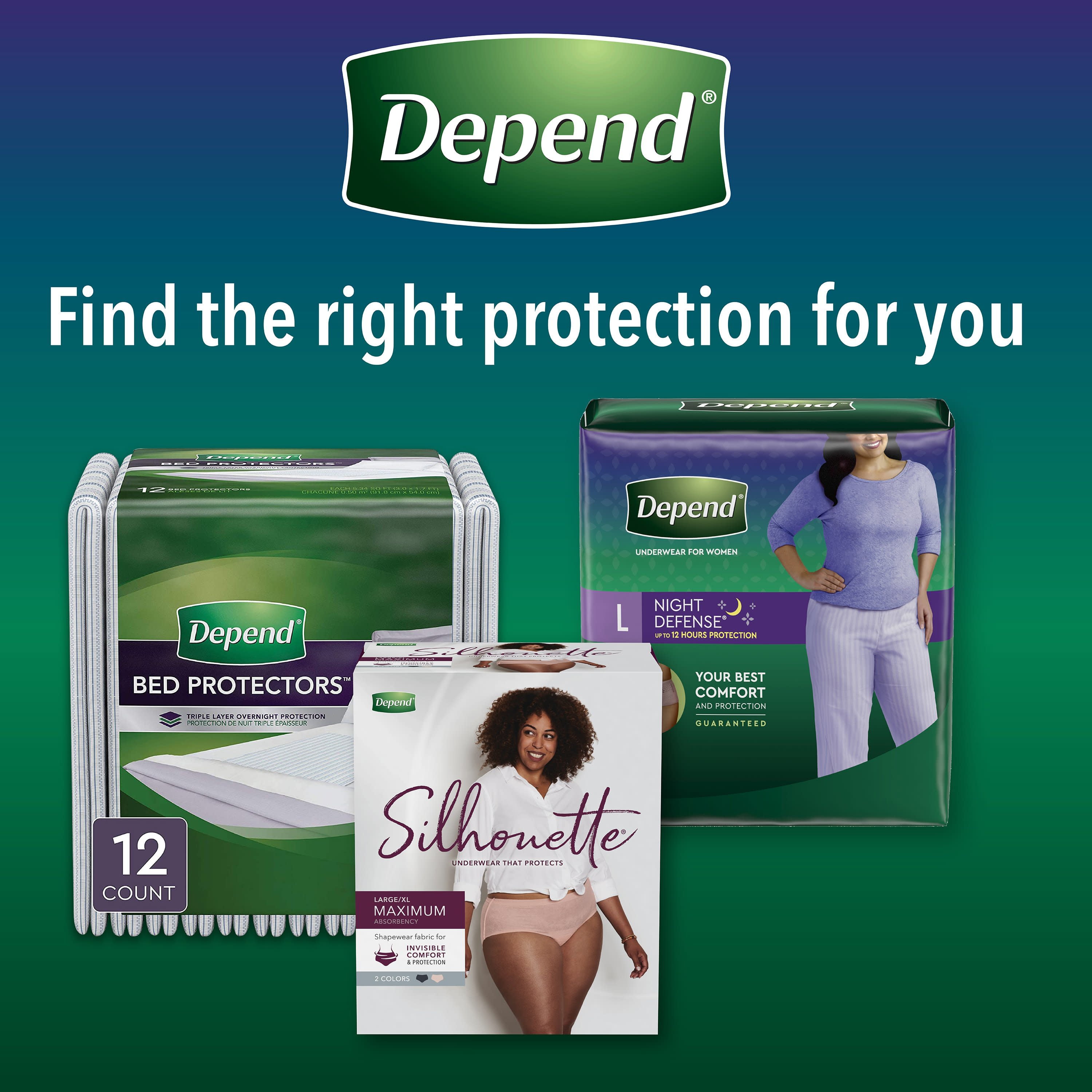 Depend - Night Defense Underwear Women - Medium