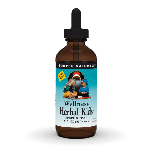 Source Naturals Wellness Herbal Kids , For Immune System Support* Contains Echinacea, Yin Chiao, Elderberry, & More , 2 Fluid oz