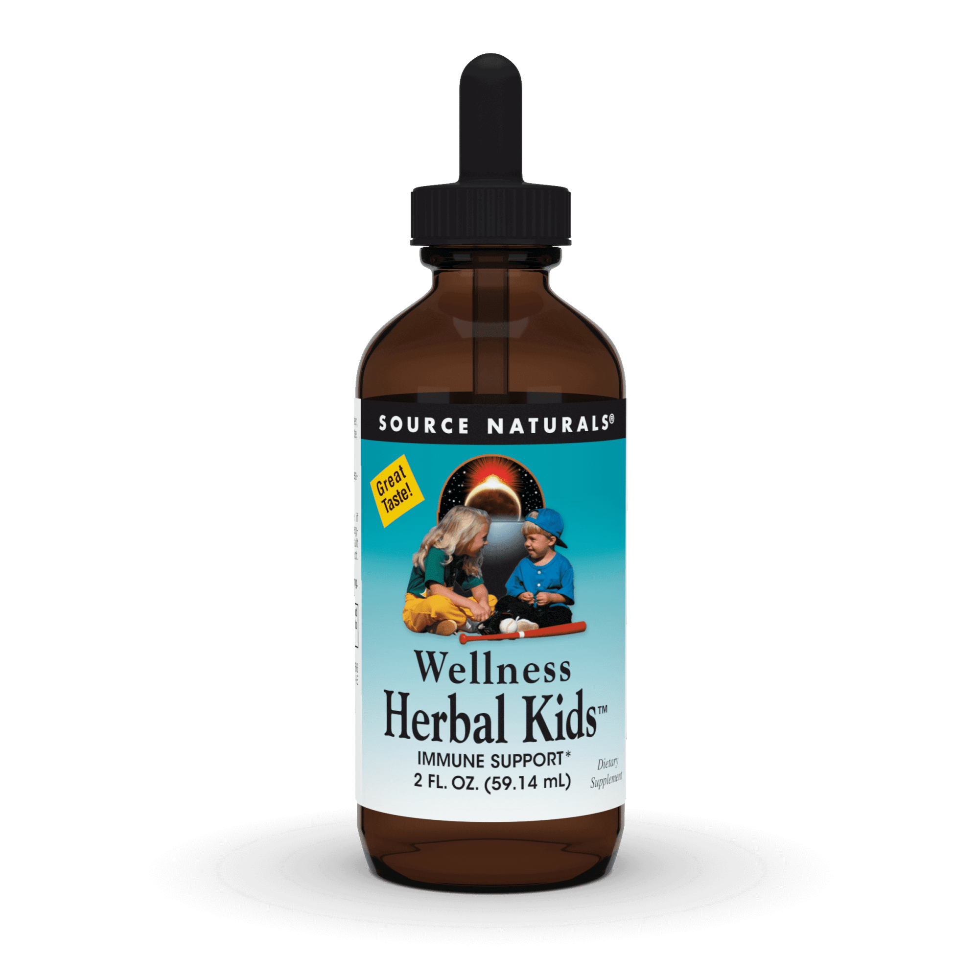 Source Naturals Wellness Herbal Kids , For Immune System Support* Contains Echinacea, Yin Chiao, Elderberry, & More , 2 Fluid oz