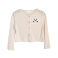 thumbnail image 2 of QSXADF Girls Long Sleeve Cardigan Toddlers Knit Sweater Ribbed Knit Cardigan Crop Length Long Sleeve Sun Protection Summer Casual Girls Outerwear Children's Outwear, 2 of 5