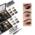 thumbnail image 3 of 6 Colours Eyebrow Contour Powder Kit with Eyebrow Palette Set Brush Eyebrow Stencil Professional Eyebrow Powder Make Up Set, 3 of 9