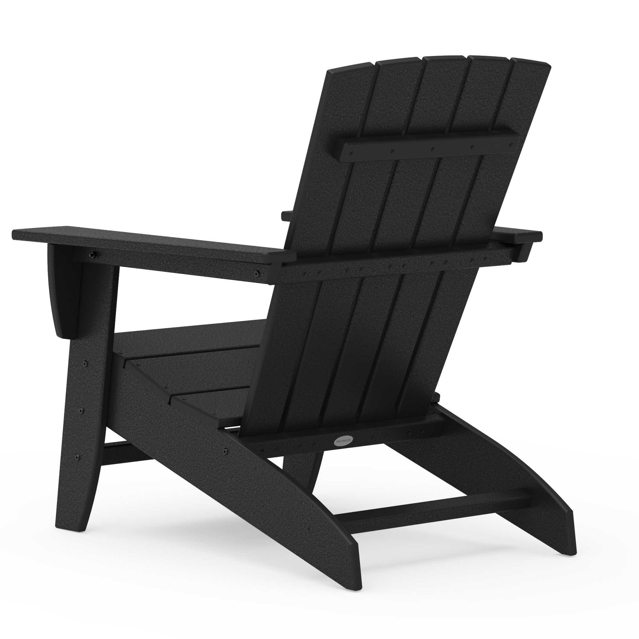 Better Homes & Gardens by POLYWOOD Southlake Outdoor Modern Adirondack Chair, All-Weather HDPE, Patio Seat, Black