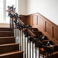 thumbnail image 4 of Eolstice Halloween Black Leaf Garland with Pumpkin Skeleton Hands, Artificial Spooky Mantel Garland, Gothic Halloween Indoor Outdoor Decor for Party, 4 of 7