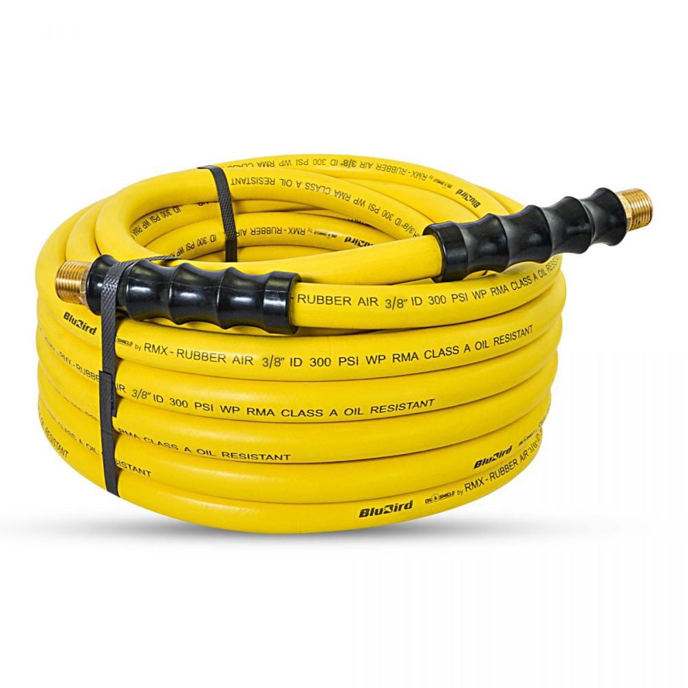 Blubird Oilshield Next-Gen 3/8 Inch X 50 Ft. Rubber Air Hose Assembly
