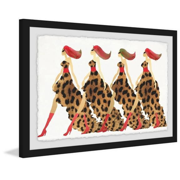 Cheetah Gown Framed Painting Print