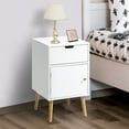 thumbnail image 2 of HOMCOM Nightstand Storage Organizer Side Table with Drawer, White, 2 of 10
