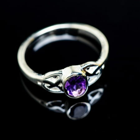Silver Faceted Amethyst Ring Faceted Amethyst Ring Size 6.25 (925 Sterling Silver) - Handmade Boho Vintage Jewelry RING945778 ()