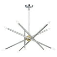 thumbnail image 6 of 47006-52 Livex Lighting Soho - 10 Light Chandelier-26 Inches Tall and 28 Inches Wide-Polished Chrome/Polished Brass Finish, 6 of 16