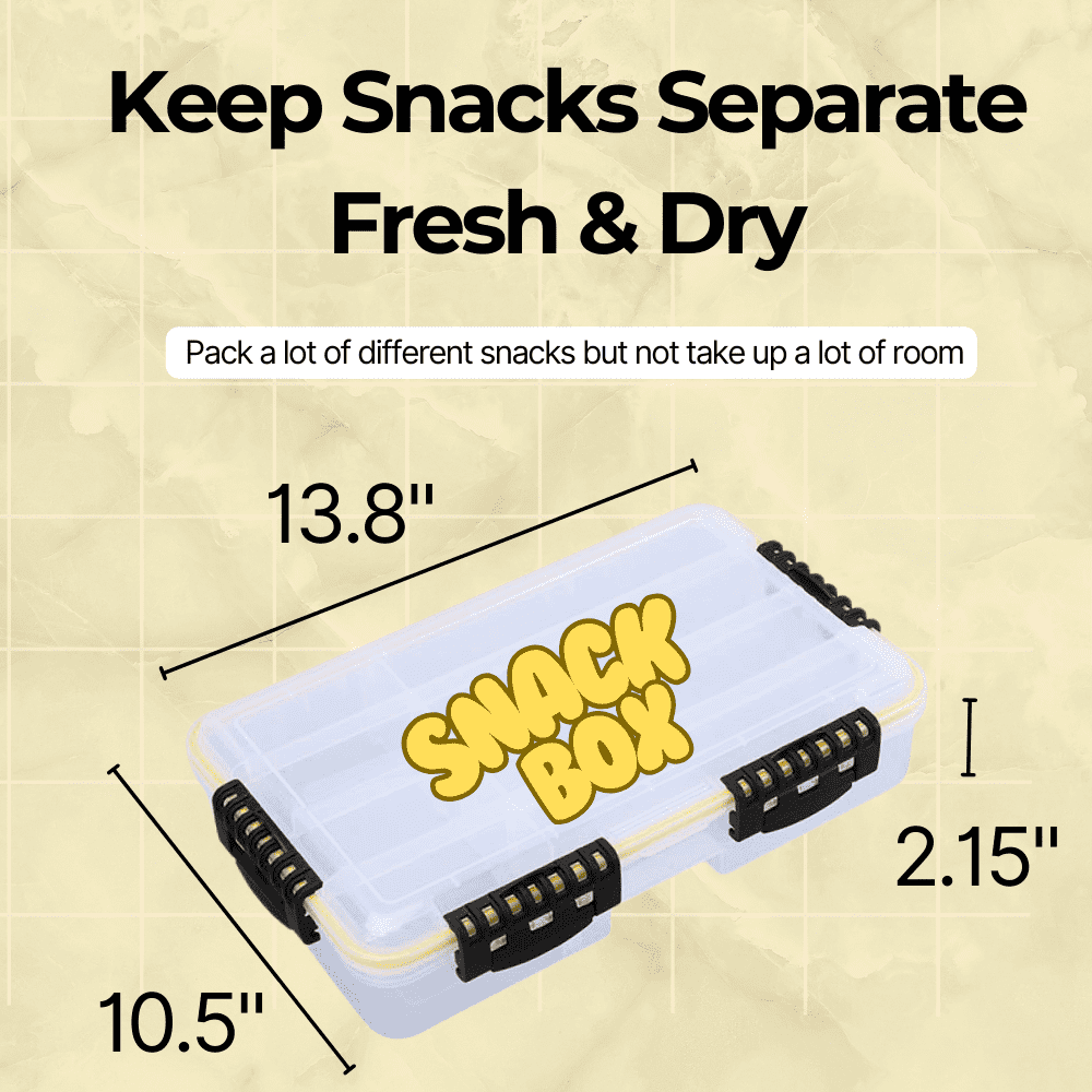 Snack box for Beach Charcuterie Containers Travel Airtight Organizer Food Storage for Candy, Fruits, Nuts