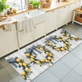 thumbnail image 3 of 2x6ft Area Rug,Summer Lemon Garland Checkered Bow Washable Large Rugs Soft Non-Slip Floor Rug Farmhouse Wood Grain Non-Shedding Indoor Carpets for Living Room Bedroom Home Office Nursery, 3 of 9
