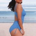 thumbnail image 2 of Aayomet Plus Size Swimsuit for Women Side High Cut Bathing Suit Ribbed Swimwear (A, M), 2 of 4