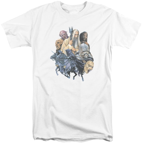 Lord of the Rings Collage Of Evi Long Sleeve Adult Tall White