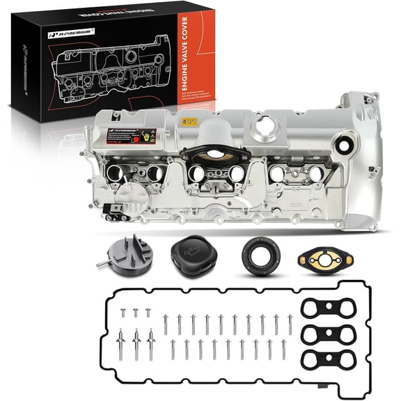 A-Premium Upgraded Aluminum Engine Valve Cover Kit - Compatible with BMW (E60 E70 E82 E83 E84 E89 E90 E92) Model - 2007-2013 - 2.5L 3.0L - 125i 128i 130i 323i 325i 328i 525i 528i 530i X1 X3 X5 Z4