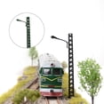 thumbnail image 5 of Youkk Model Railway Lamp Classical Mini Landscape Layout Lightweight Ladder Streetlights Resistance Outdoor LED Metal Lamppost Green（White Light）, 5 of 5