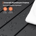 thumbnail image 2 of Pellebant Expandable Aluminum Outdoor Patio Dining Table for 4-6, Extendable 31" to 63", Weather-Resistant, 2 of 6
