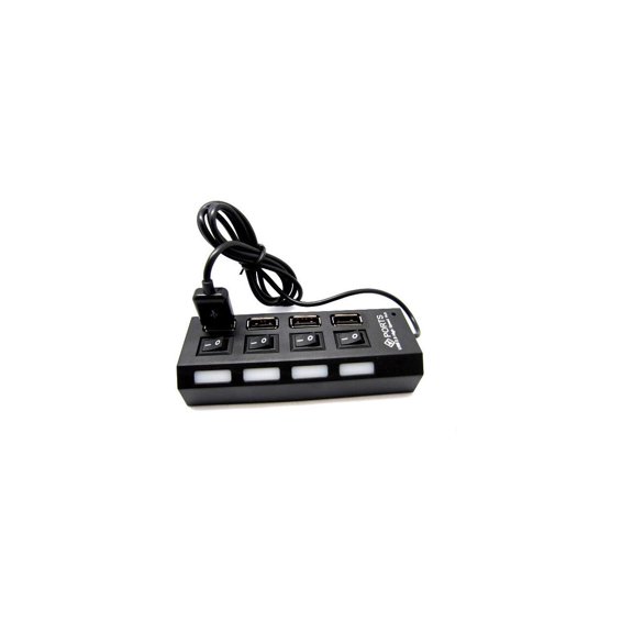 Four-port USB HUB with separate switch 4-port HUB USB expansion port USB 2.0 Hi-speed ports black or white for laptop PC