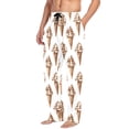 thumbnail image 2 of FORMRS Mens Pajama Pants with Pockets Cotton Sleepwear Lounge Bottoms Sizes S-2XL, Brown Ice Cream Pattern, 2 of 7
