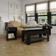 thumbnail image 2 of Home Design Magnolia 3-Piece Coffee Table Set with Lift-Up Rectangular Coffee Table and 2 End Tables, Hidden Storage and Modern Design for Living Room, Black, 2 of 13