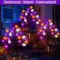 thumbnail image 3 of Halloween Tree Light with 20 LED Pumpkin Bat Ghost Lights, Solar Operated Halloween Lights, Halloween Decorations Indoor Outdoor for Home Table Mantle Halloween Party Decor, 12.59x31.5", 3 of 8