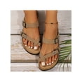 thumbnail image 6 of Women Sandals with Cork Footbed, Adjustable Buckle for Comfortable Beach & Summer Slip-On Shoes, 6 of 10