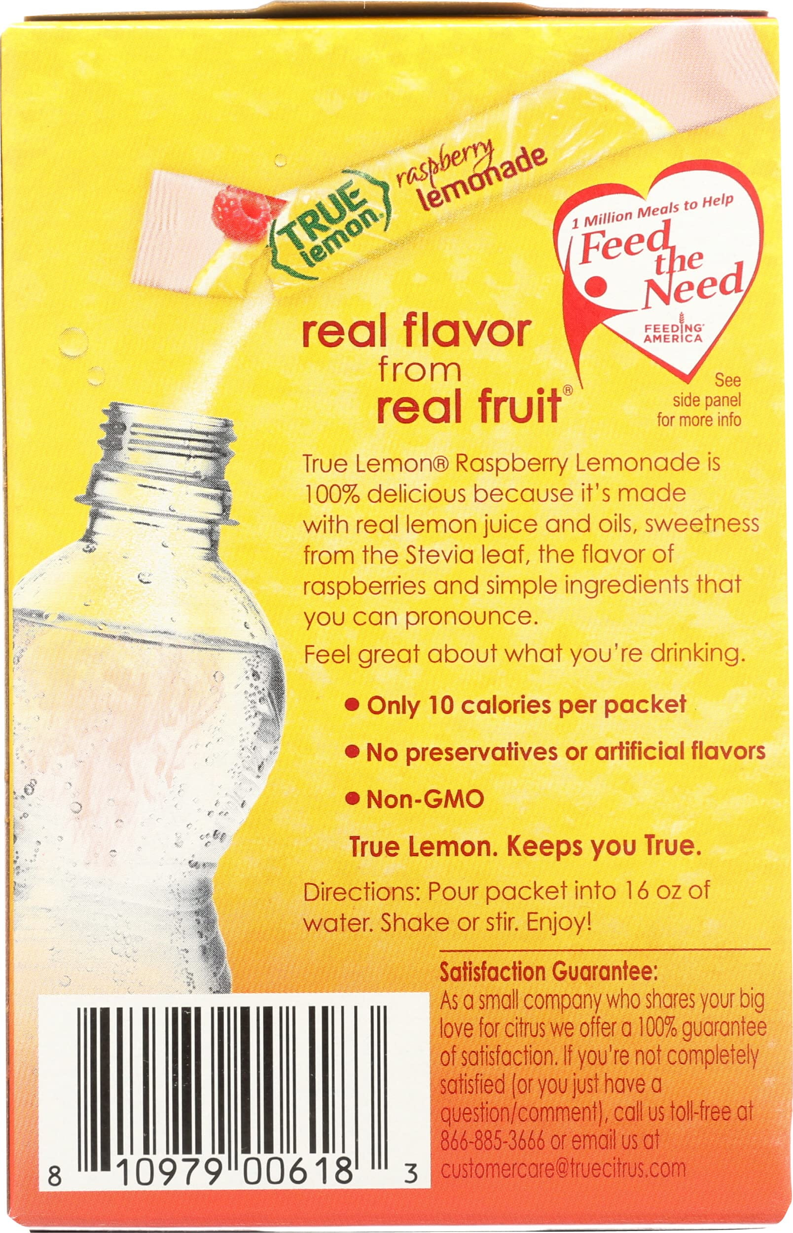 True Lemon Raspberry Lemonade Drink Mix (Pack of 36)