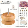 thumbnail image 2 of 1set Beading Bowl Spinner With Beading Thread, Cotton Thread, 2 Beading Needles, Needle Threader, Lobster Clasp, Open Jump Ring And 3 Bags Seed Beads For DIY Jewelry Making Kit, 2 of 4