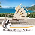 thumbnail image 4 of GloryStar All-Weather Outdoor Chaise Lounge Set of 2, Rattan Poolside Recliners with 5-Position Adjustable Backrest and Rolling Wheels, Comfortable Patio Sun Loungers Without Table, 4 of 9