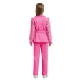 thumbnail image 2 of TTAO Girl's Dressy Suit Set Formal Wear for Wedding Party Button Blazer Jacket with Elastic Pants 2 Piece Outfits Hot Pink 7-8, 2 of 5