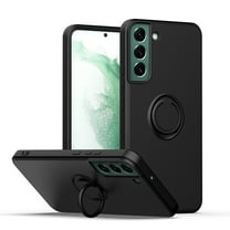 Tarise for Galaxy S23 Phone Case, Samsung S23 Case with 360 Degree Magnetic Ring Kickstand, Soft TPU Silicone Rubber Cushion Shockproof Protective Cover Case for Samsung Galaxy S23 5G 6.1", Black