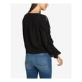 thumbnail image 2 of 1. STATE $89 Womens New 1322 Black Jewel Neck Top M B+B, 2 of 2