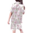 thumbnail image 2 of RTKFRFLM Loungewear For Girls Oufits Set Short Sleeve Bow Print Loungewear Soft Nightwear Kids Casual Outfit Oufits Loungewear,Size 10 Years-11 Years, 2 of 4