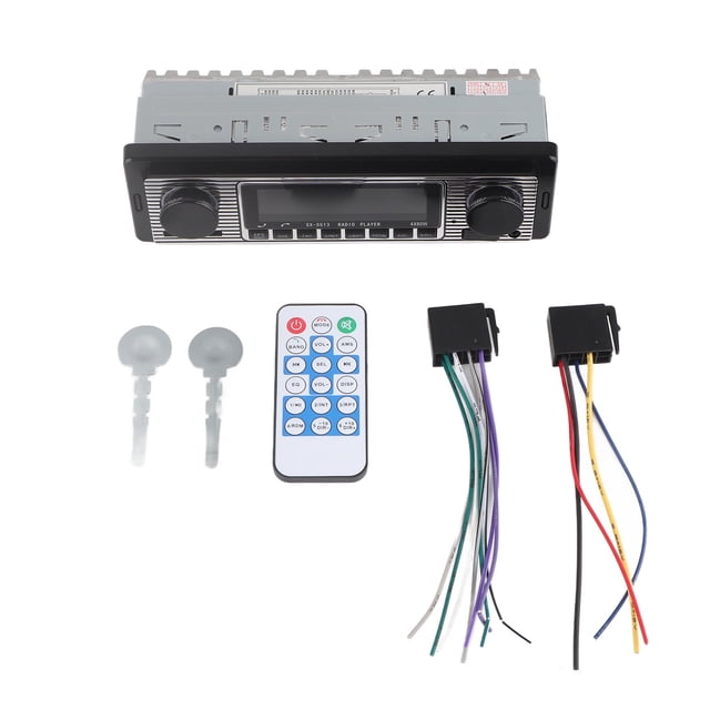 Reproductor MP3 Bluetooth para coche, entrada auxiliar WAV, compatible con llamadas manos libres, navegación por voz, sonido claro, estéreo para coche